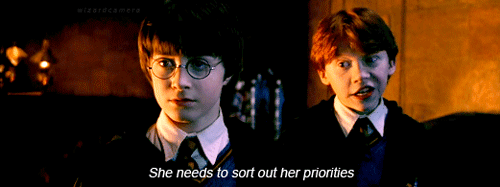 priorities gif hermione